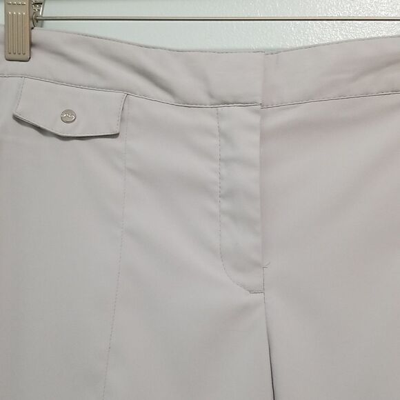 IZOD light grey knee length golf shorts. Size 6. - Picture 2 of 5
